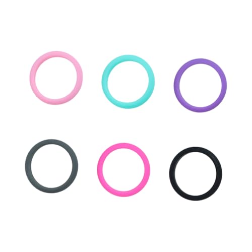 JOINPAYA 6 Stück Teiliges Silikon Gummiringe Sportliche Eheringe Medizinisches Silikon Wetterbeständig Für Fitness Yoga Outdoor Aktivitäten von JOINPAYA