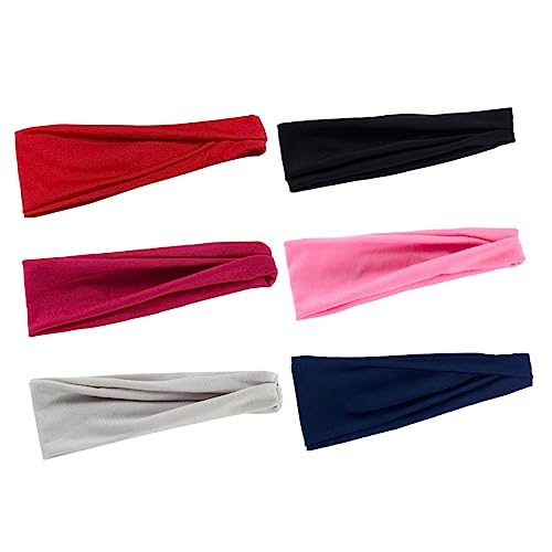 JOINPAYA 6stücke Elastische Stirnbänder Für Sport Schweißabsorbierend Atmungsaktiv Geeignet Für Yoga Fitness Und Täglichen Gebrauch von JOINPAYA