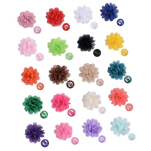 JOINPAYA 20stücke Haarspangen Für Mädchen Mit Chiffonblumen Haar Clips Blume Winzige Haarschmuck Für Kleinkinder Frauen Blumenmädchen Alligator Haar Clips von JOINPAYA