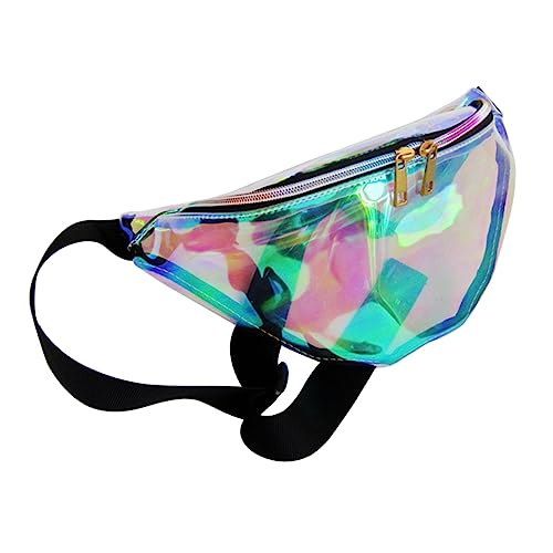 JOINPAYA Damen Bauchtasche Transparent Verstellbar PU Material mit Reißverschluss Multifunktional für Sport Laufen Radfahren Reisen Strand Walking von JOINPAYA