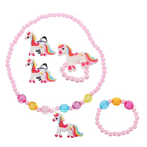 JOINPAYA Einhorn Junge Mädchen Schmuckset Mit Armband Mädchen Ohrringen Kinderring Und Halskette Für Party Kostümparty Foto-requisite Alltagschmuck von JOINPAYA