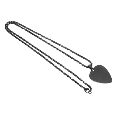 JOINPAYA Gitarrenplektrum Anhänger Halskette für Damen und Herren Modisch Schwarzes Titanstahl Design Individuelles Schmuckstück Passend zu Kleid und Shirt Stilvoller Geschenkartikel JOINPAYA Gitarrenplektrum Anhänger Halskette für Damen und Herren Modisch Schwarzes Titanstahl Design Individuelles Schmuckstück Passend zu Kleid und Shirt Stilvoller Geschenkartikel von JOINPAYA