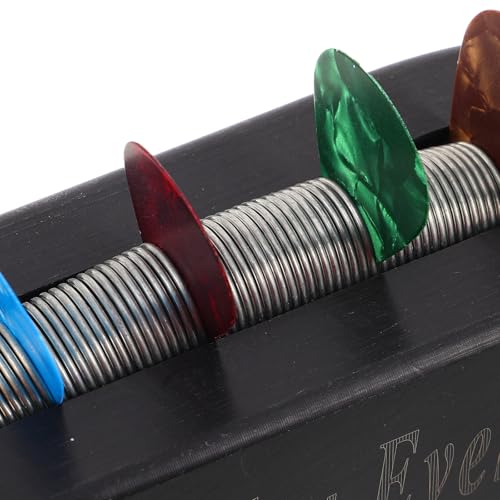 JOINPAYA Gitarrenplektrum-Halter, Aufbewahrungsdisplay, Ebenholz, Gitarrenplektren-Etui, Organizer für Gitarristen, Musiker, Schwarz von JOINPAYA