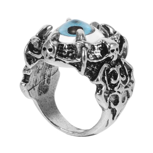 JOINPAYA Gothic Evil Eye Ring aus Langlebiger Legierung Modischer Unisex Fingerring Stylisches Halloween Accessoire mit Kreativem Retro Design für Damen und Herren JOINPAYA Gothic Evil Eye Ring aus Langlebiger Legierung Modischer Unisex Fingerring Stylisches Halloween Accessoire mit Kreativem Retro Design für Damen und Herren von JOINPAYA