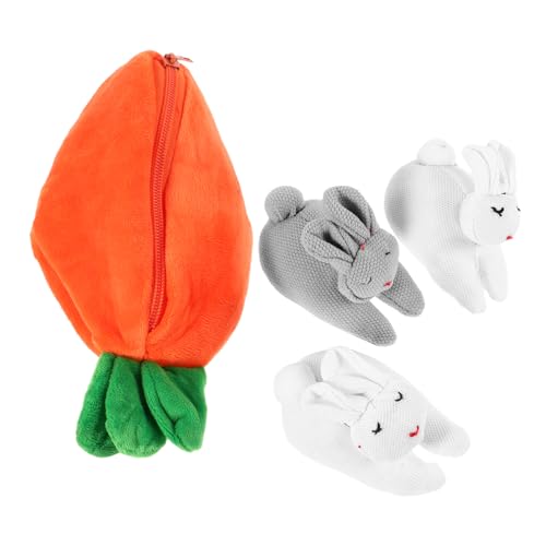 JOINPAYA Kawaii Kaninchen Geldbörse Mit Karotten-münzfach Für Mädchen Und Frauen Weiches Plüsch-portemonnaie Dekorativ Und Praktisch Für Kleingeld Lippenstifte Karten Und Bargeld von JOINPAYA