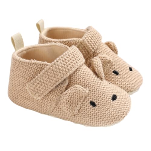 JOINPAYA Lauflernschuhe mit Rutschfester Flexibler Sohle Weiche Atmungsaktive Baumwollmaterialien Strapazierfähig und Bequem Geeignet für Jungen und Mädchen Farbe Aprikose von JOINPAYA