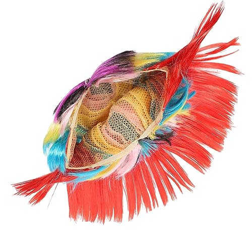 JOINPAYA Farbenfrohe Cosplay Perücke Aus Kunsthaar Für Partylooks Und Kostüme Bezaubernde Perücken Mit Kopfschmuck Für Maskeraden Und Urlaub von JOINPAYA