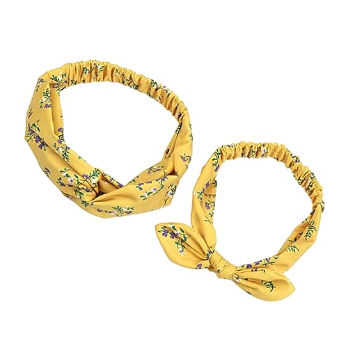 JOINPAYA Parent-child Haarband Set Elastische Knotted Kopfbedeckung Für Und Urlaub Romantisches Lavendel-muster Süße Und Stilvolle Haaraccessoires Für Mamas Und Junge Mädchen von JOINPAYA