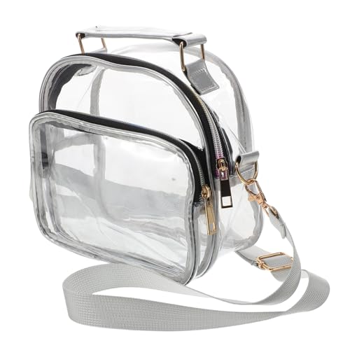 JOINPAYA Transparente Umhängetasche aus Strapazierfähigem PVC mit Verstellbarem Schultergurt Fronttasche Geruchsfrei Robust Geräumig Klare Crossbody tasche für Frauen Stadien Festivals von JOINPAYA
