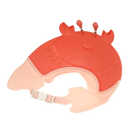JOINPAYA Verstellbare Duschhaube Mit Ohrenschutz Wasserdichte Shampoo Kappe Für Kleinkinder Schutz Für Haare Waschen Lustiges Krebsdesign Für Junge Mädchen Und Junge Mädchen von JOINPAYA