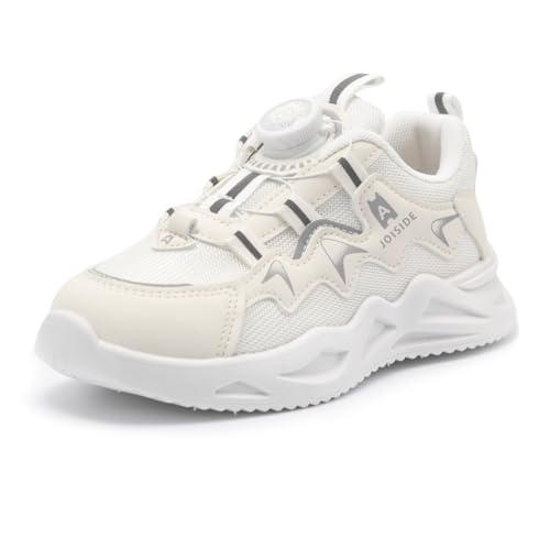 JOISIDE Kinder Turnschuhe Jungen Mädchen Sportschuhe Laufschuhe Atmungsaktiv Kinderschuhe Freizeit Sneaker Leicht Hallenschuhe für Sommer Outdoor Weiß 31 EU von JOISIDE