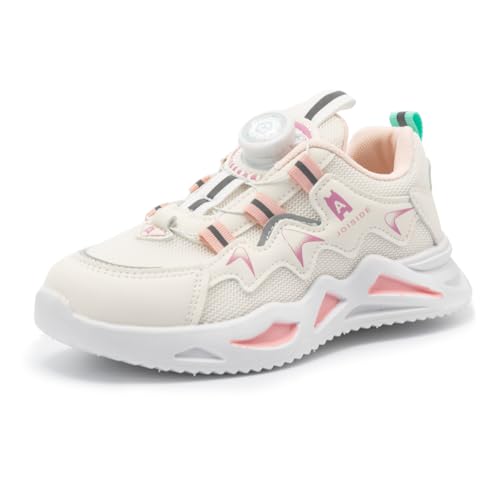 JOISIDE Kinder Turnschuhe Jungen Mädchen Sportschuhe Laufschuhe Atmungsaktiv Kinderschuhe Freizeit Sneaker Leicht Hallenschuhe für Sommer Outdoor Weißrosa 34 EU von JOISIDE