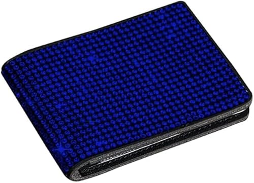 JOIUXNER Bling Führerschein Kartenhalter,Glitter Auto Anmeldung und Versicherung Dokument Leder Kartenhalter,Glänzender Blauer Diamant Organizer Brieftasche für ID-Karten von JOIUXNER