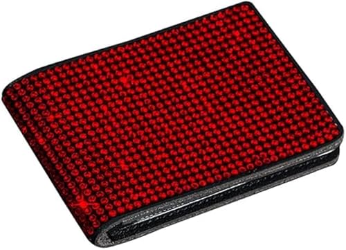 JOIUXNER Bling Führerschein Kartenhalter,Glitter Auto Anmeldung und Versicherung Dokument Leder Kartenhalter,Glänzendes Rot Diamant-Organizer-Etui für ID-Karten von JOIUXNER