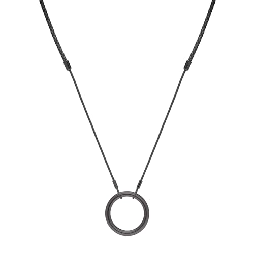 JOJOPANDA Brillen-Halskette, Brillenhalter, Ring, Kette, Schnur, Sonnenbrillenband, Edelstahl, Polierschlaufe, Schwarz, Large von JOJOPANDA