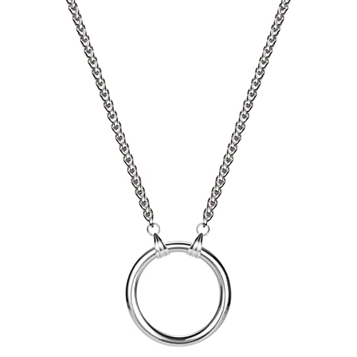 JOJOPANDA Brillen-Halskette, Brillenhalter, Ring, Kette, Schnur, Sonnenbrillenband, Edelstahl, Polierschlaufe, Spiga-Kette, Large von JOJOPANDA