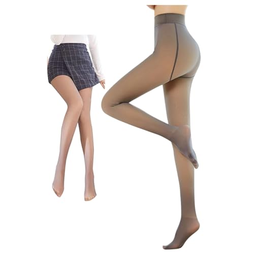 JOKBEN Damen Strumpfhosen Winter Thermostrumpfhosen für damen Fleece Strumpfhose Perfekt Beine abnehmen Gefälschte Durchscheinend Pantyhose Warmer Leggings von JOKBEN