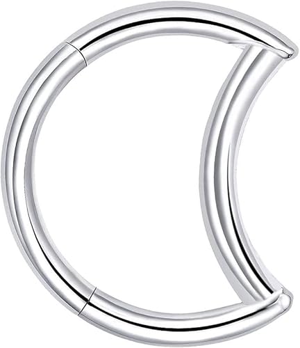 JOLCHIF Clicker Ohrring Herz Ohrpiercing Kettenanhänger Hypoallergen Knorpel Scharnier Nahtlose Clicker 316L Chirurgenstahl Tragus Piercing Schmuck (Hoop Körperpiercing Ohrläppchen) von JOLCHIF