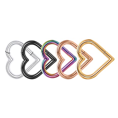 JOLCHIF Mini Herzform Knorpel Creolen Unisex Titan Nasenring Hypoallergen Helix Septum Ring Tragus Knorpel Ohrringe Piercing Schmuck JOLCHIF Mini Herzform Knorpel Creolen Unisex Titan Nasenring Hypoallergen Helix Septum Ring Tragus Knorpel Ohrringe Piercing Schmuck von JOLCHIF