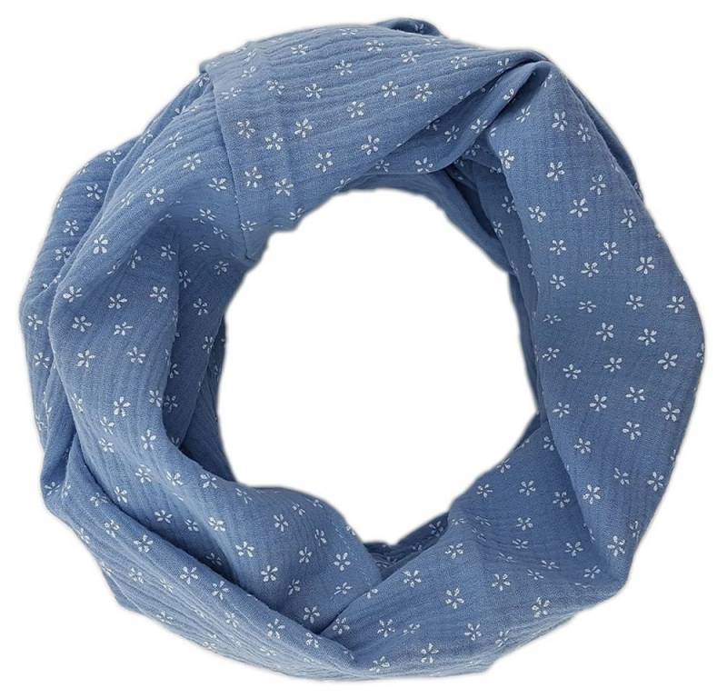 JOLLAA Loop Blume Mint Blau Musselin, Stillschal Stillloop Wendeschal Schlaufenschal MADE IN EUROPA von JOLLAA