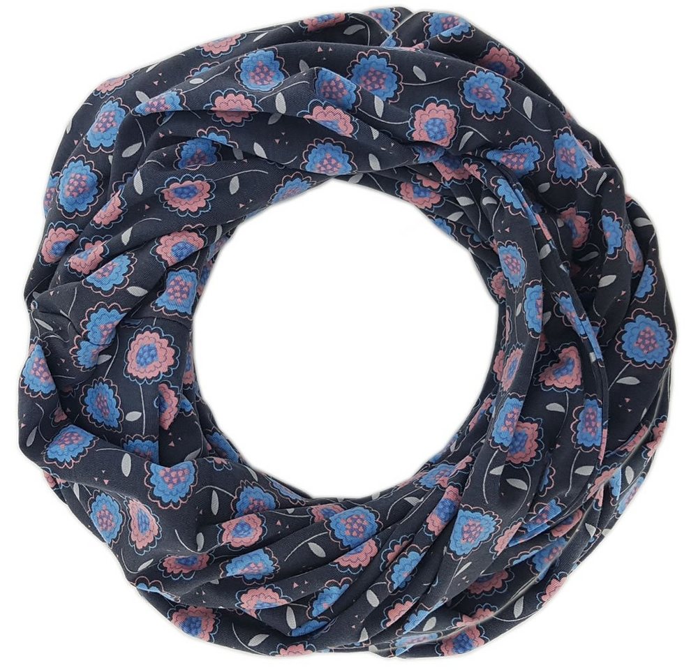 JOLLAA Schal Flower Pink Blau, Stillschal Stillloop Wendeschal Schlaufenschal > geschützt stillen von JOLLAA