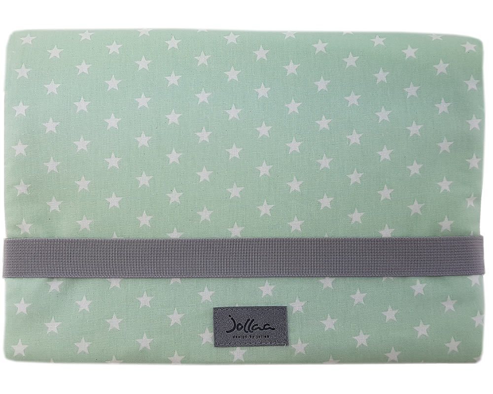 JOLLAA Windeltasche Sterne, kleine Wickeltasche für Windeln & Feuchttücher, Wickelmäppchen von JOLLAA