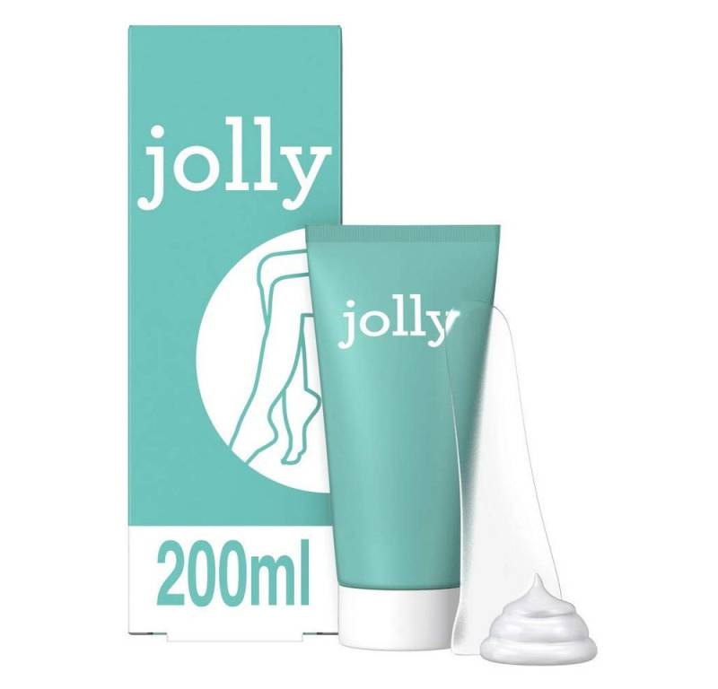 JOLLY Enthaarungscreme für den Körper - Haarentfernungs-Set für sanftere Haut 200 ml von JOLLY