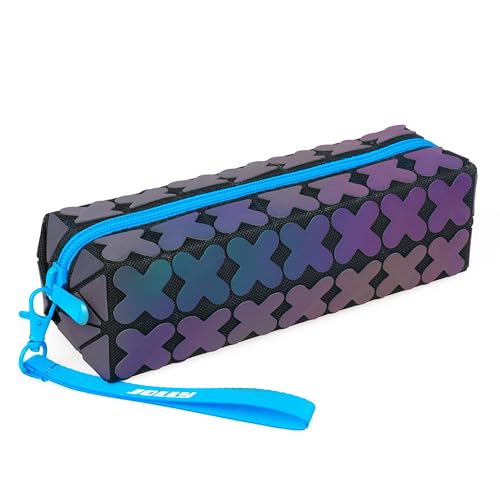 JOLLY Next Generation Schüttelpennal Luminous Blau, stylisches Federmäppchen mit 3D-Design, Handschlaufe und Reißverschluss, robust, praktisch, ideal für Schule und Uni von JOLLY