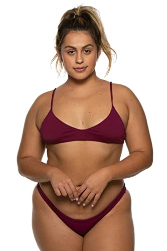 JOLYN Europe Damen Badeanzug Bikinihose, Cabernet, S von JOLYN