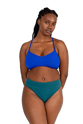 JOLYN Zoe Damen Bikinihose mit hoher Taille, Pfau, XS von JOLYN