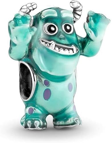 JOME Charm Sulley aus 925er Silber, inspiriert von Monstern S.A. | kompatibel mit europäischen Armbändern, Kinderfantasie-Design aus blauer Emaille JOME Charm Sulley aus 925er Silber, inspiriert von Monstern S.A. | kompatibel mit europäischen Armbändern, Kinderfantasie-Design aus blauer Emaille von JOME