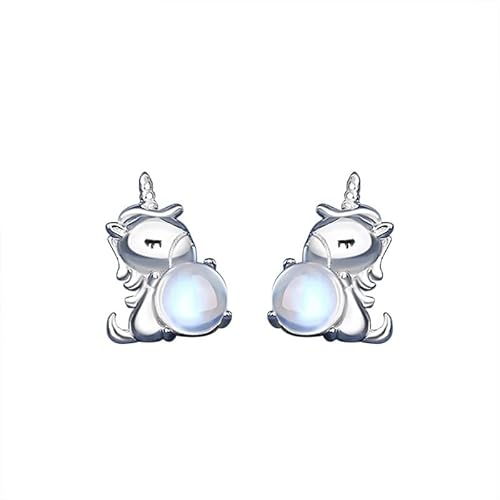 Einhorn-Ohrringe 925 Sterlingsilber – Hypoallergene Fantasie-Schmuckstücke für Damen & Mädchen – Federleicht, Sicherer Steckverschluss von JOME