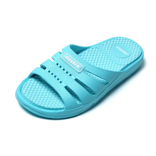 JOMIX Badelatschen Damen Badeschuhe Schlappaen Sandalen Sommerschuhe Bunt Strand (Blau, 39 EU, SD8069) von JOMIX