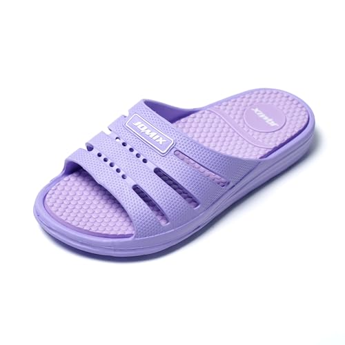 JOMIX Schlappen Super Weich Rutschfest Badelatschen Hausschuhe Sommer Pantoletten Badeschlappen Flip Flops (Lila, 37 EU, SD8069) von JOMIX