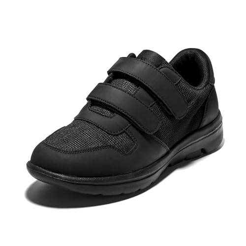 JOMIX Barfußschuhe Herren Laufschuhe Turnschuhe Bequeme Sneaker Leichte Atmungsaktiv Fitnessschuhe Straßenlaufschuhe (Schwarz, 43 EU, SU9501) von JOMIX