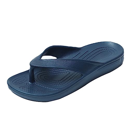 JOMIX Blumen Flip Flops Damen Eva Rutschfeste Badeschuhe Super Weich Schlappen Zehentrenner für Sommer Badelatschen (15 Marine, 41EU, SD5174) von JOMIX