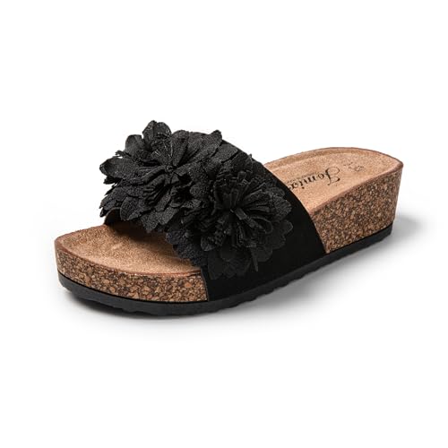 JOMIX Clogs Damen Pantoletten Rutschfest Sommer Strandsandalen Freizeit Clogs & Pantoletten für Damen (Schwarz, 37 EU, SD9172) von JOMIX