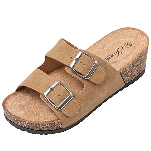 JOMIX Clogs Damen Pantoletten Rutschfest Sommer Strandsandalen FreizeitClogs & Pantoletten für Damen (Beige, 38 EU, SD8038) von JOMIX