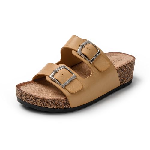 JOMIX Clogs & Pantoletten für Damen Bequem Sandalen Sommer Elegant Sommerschuhe Muterstag EU, SD8038 36-41 (Beige, 39 EU, SD8038) von JOMIX