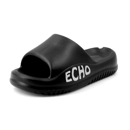 JOMIX Damen Badeschuhe - Sommer Weich Badelatschen rutschfest Badeschlappen Eva Leicht Hausschuhe WES250030 (Schwarz, 38-39EU) von JOMIX