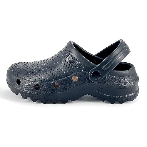 JOMIX Damen Clogs Krankenhaus Küche Arbeitsclogs Anti-Rutsch Gummi Arbeitsschuhe Gartenschuhe (Schwarz, 38/39 EU) von JOMIX