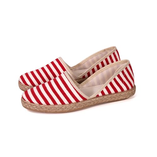JOMIX Damen Freizeitschuhe Weiss Halbschuhe Bootsschuhe Halbschuhe Freizeitschuhe Luftig Atmungsaktiv (Rot, 37 EU, ES2031) von JOMIX