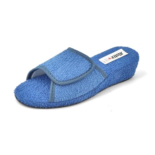 JOMIX Damen-Hausschuhe Sommer Plüsch Pantoffeln Frottee Slipper Süße rutschfeste Clogs Slippers Warme Bequeme Schuhe für Damen (Hellblau 37 EU) von JOMIX