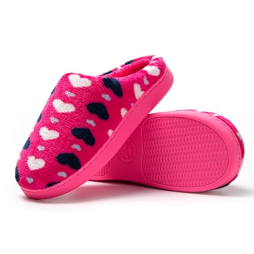 JOMIX Damen Lammfell Hausschuhe Winter Pantoffeln Slippers Plüsch Schuhe Unisex (Fuchsia 36 EU, MD8515) von JOMIX