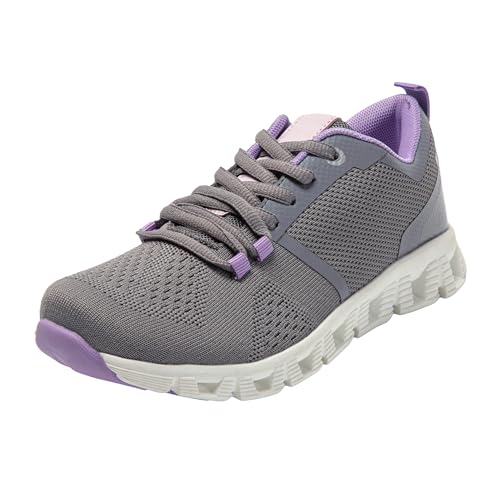 JOMIX Laufschuhe Frühling Atmungsaktiv Turnschuhe Schnürer Sportschuhe Sneaker für Damen (Dunkelgrau, 39 EU) von JOMIX