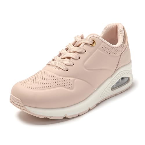 JOMIX Turnschuhe Sportschuhe Damen Laufschuhe Mit Dämpfung Sneakers Straßenlaufschuhe Fashion Fitness Schuhe Atmungsaktiv (Rosa, 38 EU, SD9409) von JOMIX