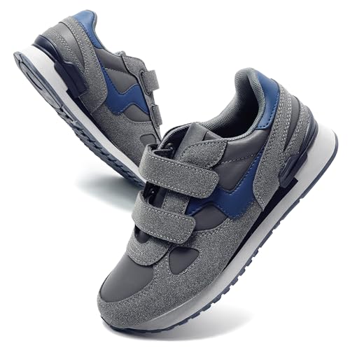 JOMIX Damen Sneaker Klettverschluss Sportschuhe Turnschuhe Laufschuhe Atmungsaktive Trainers Outdoor Fitness Gym (Grau, 38 EU) von JOMIX