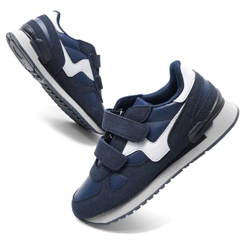 JOMIX Damen Sneaker Klettverschluss Sportschuhe Turnschuhe Laufschuhe Atmungsaktive Trainers Outdoor Fitness Gym (Navy, 39 EU) von JOMIX