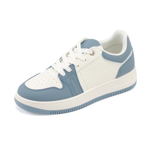 JOMIX Damen Sneaker - Laufschuhe Leder Walkingschuhe Atmungsaktiv Joggingschuhe Halbschuhe Freizeitschuhe Turnschuhe WBO250118 (Blau, 37EU) von JOMIX