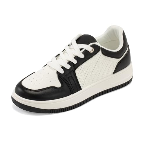 JOMIX Damen Sneaker - Laufschuhe Leder Walkingschuhe Atmungsaktiv Joggingschuhe Halbschuhe Freizeitschuhe Turnschuhe WBO250118 (Schwarz, 39EU) von JOMIX